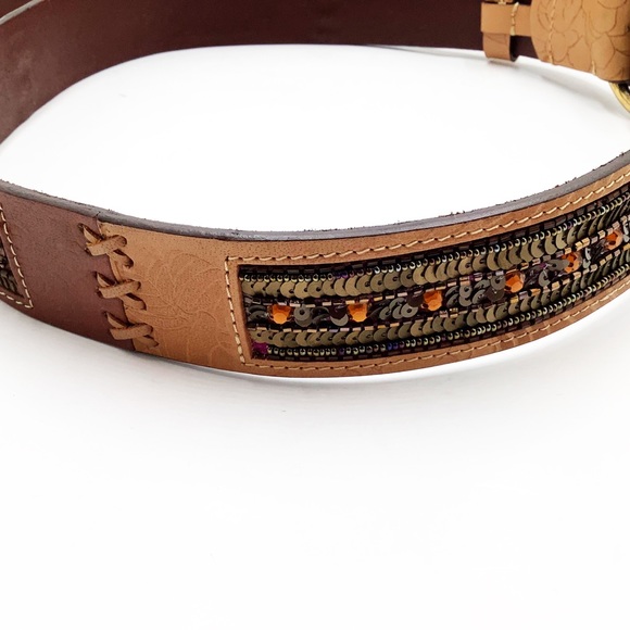 {Chico’s} Embellished Leather Belt - Picture 3 of 16